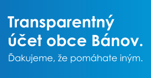 transparentný účet obce banner