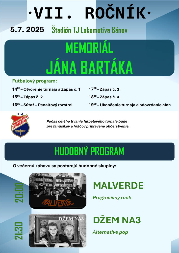 7. ročník memoriál J. Bartáka 2025